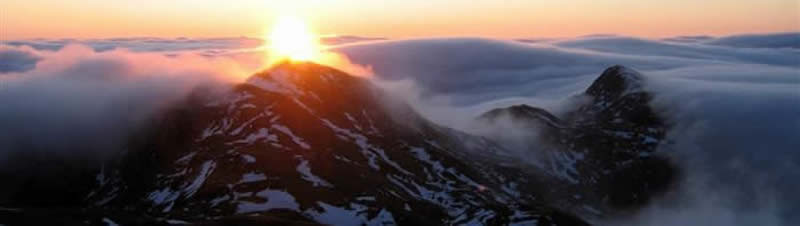 Meall Garbh inversion and sunset